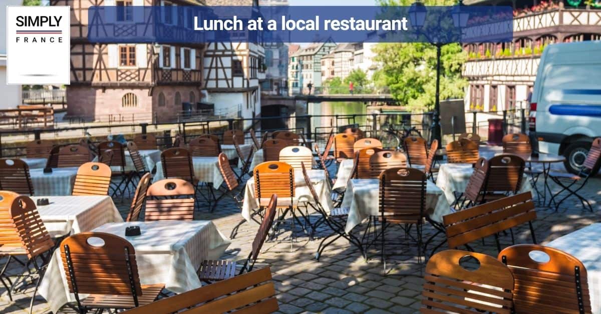Lunch at a local restaurant