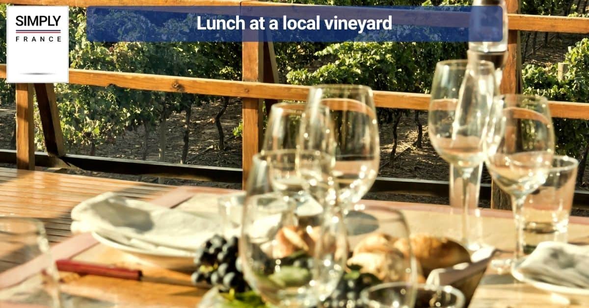 Lunch at a local vineyard