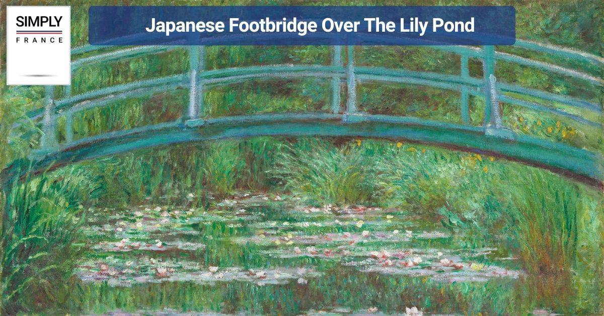 Japanese Footbridge Over The Lily Pond