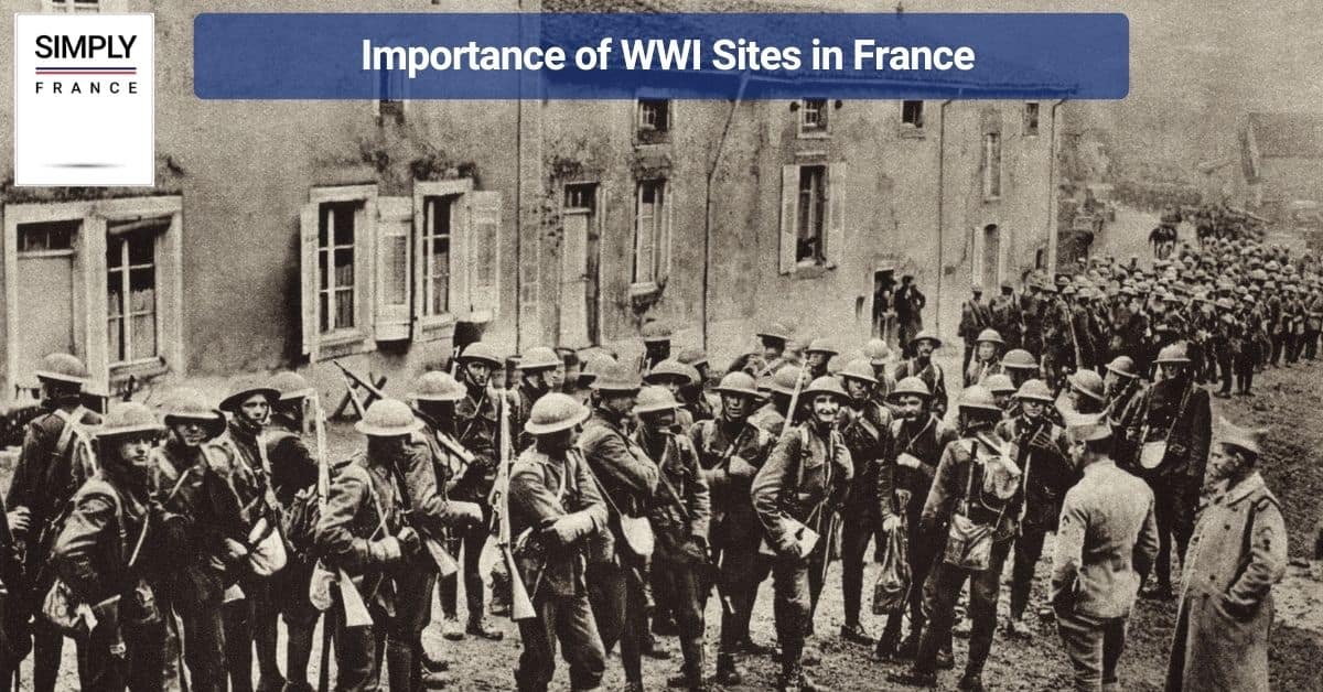Importance of WWI Sites in France