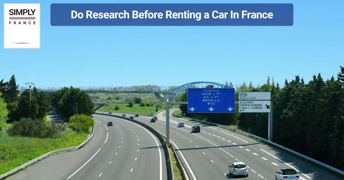 Do Research Before Renting a Car In France