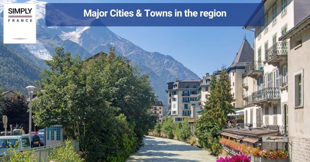 Major Cities & Towns in the region